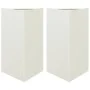 Jardineras triangulares 2 uds acero blanco 50x43x75 cm de , Maceteros y jardineras - Ref: Foro24-851174, Precio: 128,14 €, De...