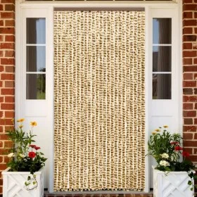 Cortina mosquitera beige y marrón chenilla 100x220 cm de vidaXL, Mosquiteras para ventanas - Ref: Foro24-325450, Precio: 66,0...