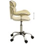 Silla de oficina de cuero sintético crema de , Sillas de oficina - Ref: Foro24-3088629, Precio: 83,62 €, Descuento: %