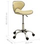 Silla de oficina de cuero sintético crema de , Sillas de oficina - Ref: Foro24-3088629, Precio: 83,62 €, Descuento: %