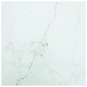 Marble design table with white tempered glass top 40x40 cm 6 mm by , Table tops - Ref: Foro24-322253, Price: 27,49 €, Discoun...