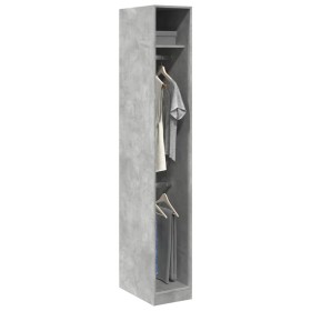 Armario de madera de ingeniería gris hormigón 30x50x200 cm de , Armarios roperos - Ref: Foro24-3307777, Precio: 100,54 €, Des...