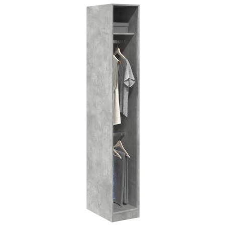 Armario de madera de ingeniería gris hormigón 30x50x200 cm de , Armarios roperos - Ref: Foro24-3307777, Precio: 100,54 €, Des...
