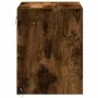 Wall-mounted bedside table with LED lights in smoked oak. by , Nightstands - Ref: Foro24-852083, Price: 28,74 €, Discount: %