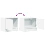 Mesitas de noche de pared con luces LED 2 unidades blanco de , Mesitas de noche - Ref: Foro24-852076, Precio: 51,57 €, Descue...