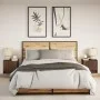 Wall-mounted bedside tables with LED lights, 2 units, brown oak. by , Nightstands - Ref: Foro24-852088, Price: 50,93 €, Disco...