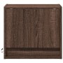 Mesitas de noche de pared con luces LED 2 unidades roble marrón de , Mesitas de noche - Ref: Foro24-852088, Precio: 51,39 €, ...