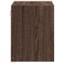 Mesitas de noche de pared con luces LED 2 unidades roble marrón de , Mesitas de noche - Ref: Foro24-852088, Precio: 51,39 €, ...