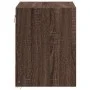 Wall-mounted bedside tables with LED lights, 2 units, brown oak. by , Nightstands - Ref: Foro24-852088, Price: 50,93 €, Disco...