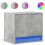 Mesita de noche de pared con luces LED gris hormigón de , Mesitas de noche - Ref: Foro24-852081, Precio: 32,32 €, Descuento: %