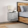 Mesita de noche de pared con luces LED gris hormigón de , Mesitas de noche - Ref: Foro24-852081, Precio: 32,32 €, Descuento: %