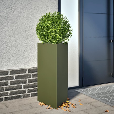Jardineras triangulares 2 uds acero verde oliva 40x34,5x70 cm de , Maceteros y jardineras - Ref: Foro24-851164, Precio: 86,35...
