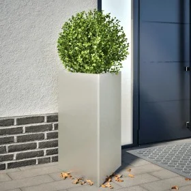 Jardinera triangular de acero inoxidable 50x43x75 cm de , Maceteros y jardineras - Ref: Foro24-851179, Precio: 116,56 €, Desc...