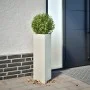 Jardinera triangular acero blanco 30x26x75 cm de , Maceteros y jardineras - Ref: Foro24-851145, Precio: 62,67 €, Descuento: %