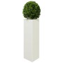Jardinera triangular acero blanco 30x26x75 cm de , Maceteros y jardineras - Ref: Foro24-851145, Precio: 56,93 €, Descuento: %