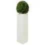 Jardinera triangular acero blanco 30x26x75 cm de , Maceteros y jardineras - Ref: Foro24-851145, Precio: 62,67 €, Descuento: %