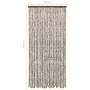 Cortina mosquitera chenilla gris taupe y blanco 90x220 cm de vidaXL, Mosquiteras para ventanas - Ref: Foro24-325461, Precio: ...