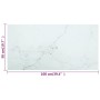 Tablero mesa diseño mármol vidrio templado blanco 100x50 cm 6mm de , Tableros para mesas - Ref: Foro24-322258, Precio: 47,78 ...