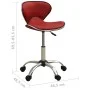 Silla de oficina de cuero sintético rojo vino tinto de , Sillas de oficina - Ref: Foro24-3088631, Precio: 67,06 €, Descuento: %
