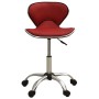 Taburete de salón de belleza de cuero sintético vino tinto de , Sillas de peluquería - Ref: Foro24-323679, Precio: 68,01 €, D...