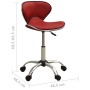 Taburete de salón de belleza de cuero sintético vino tinto de , Sillas de peluquería - Ref: Foro24-323679, Precio: 68,01 €, D...