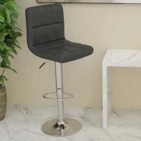 Black synthetic leather kitchen stool by , Kitchen stools - Ref: Foro24-334220, Price: 84,66 €, Discount: %