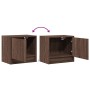 Mesita de noche de pared con luces LED roble marrón de , Mesitas de noche - Ref: Foro24-852087, Precio: 29,79 €, Descuento: %