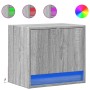 Mesita de noche de pared con luces LED gris Sonoma de , Mesitas de noche - Ref: Foro24-852085, Precio: 29,79 €, Descuento: %