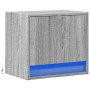 Mesita de noche de pared con luces LED gris Sonoma de , Mesitas de noche - Ref: Foro24-852085, Precio: 29,79 €, Descuento: %