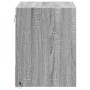 Mesita de noche de pared con luces LED gris Sonoma de , Mesitas de noche - Ref: Foro24-852085, Precio: 29,79 €, Descuento: %
