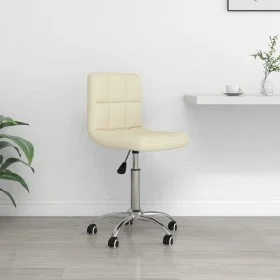 Cream-colored fabric swivel office chair by , Office chairs - Ref: Foro24-334315, Price: 84,78 €, Discount: %