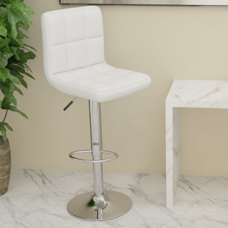 Taburete de cocina cuero sintético blanco de , Taburetes de cocina - Ref: Foro24-334219, Precio: 97,70 €, Descuento: %