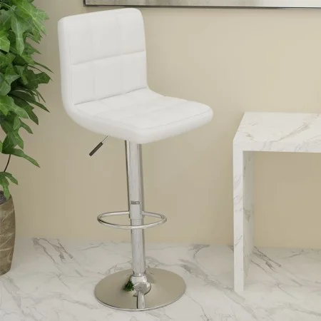 White synthetic leather kitchen stool by , Kitchen stools - Ref: Foro24-334219, Price: 89,95 €, Discount: %