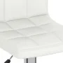 White synthetic leather kitchen stool by , Kitchen stools - Ref: Foro24-334219, Price: 89,95 €, Discount: %