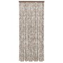 Cortina mosquitera de chenilla gris taupe y blanca 56x185 cm de vidaXL, Mosquiteras para ventanas - Ref: Foro24-325460, Preci...