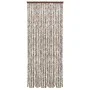 Cortina mosquitera de chenilla gris taupe y blanca 56x185 cm de vidaXL, Mosquiteras para ventanas - Ref: Foro24-325460, Preci...