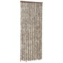 Cortina mosquitera de chenilla gris taupe y blanca 56x185 cm de vidaXL, Mosquiteras para ventanas - Ref: Foro24-325460, Preci...