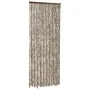 Cortina mosquitera de chenilla gris taupe y blanca 56x185 cm de vidaXL, Mosquiteras para ventanas - Ref: Foro24-325460, Preci...