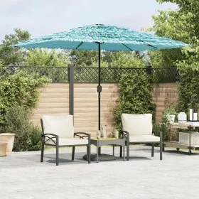 Sombrilla de jardín con poste de acero azul 300x200x250 cm de , Sombrillas - Ref: Foro24-4005094, Precio: 84,46 €, Descuento: %