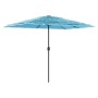 Sombrilla de jardín con poste de acero azul 300x200x250 cm de , Sombrillas - Ref: Foro24-4005094, Precio: 93,73 €, Descuento: %