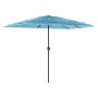 Sombrilla de jardín con poste de acero azul 300x200x250 cm de , Sombrillas - Ref: Foro24-4005094, Precio: 93,73 €, Descuento: %