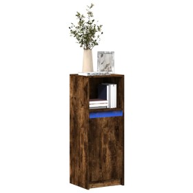Aparador con LED madera ingeniería roble ahumado 38x34x100 cm de , Aparadores - Ref: Foro24-852170, Precio: 54,95 €, Descuent...