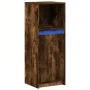 Aparador con LED madera ingeniería roble ahumado 38x34x100 cm de , Aparadores - Ref: Foro24-852170, Precio: 54,28 €, Descuent...