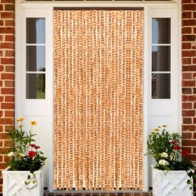 Cortina mosquitera chenilla ocre y blanco 100x220 cm de vidaXL, Mosquiteras para ventanas - Ref: Foro24-325459, Precio: 65,35...