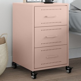 Mesita de noche acero rosa 36x39x59 cm de , Mesitas de noche - Ref: Foro24-846729, Precio: 101,79 €, Descuento: %