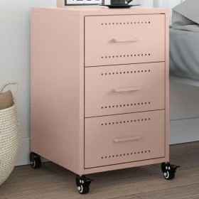 Mesita de noche acero rosa 36x39x59 cm by , Nightstands - Ref: Foro24-846729, Price: 100,51 €, Discount: %