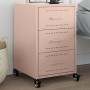Mesita de noche acero rosa 36x39x59 cm de , Mesitas de noche - Ref: Foro24-846729, Precio: 101,79 €, Descuento: %
