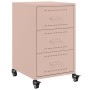Mesita de noche acero rosa 36x39x59 cm de , Mesitas de noche - Ref: Foro24-846729, Precio: 101,79 €, Descuento: %