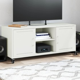 Mueble de TV acero blanco 100,5x39x43,5 cm de , Muebles TV - Ref: Foro24-846667, Precio: 93,80 €, Descuento: %
