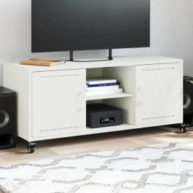 Mueble de TV acero blanco 100,5x39x43,5 cm by , TV Furniture - Ref: Foro24-846667, Price: 92,90 €, Discount: %